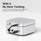Hagibis USB4 Cable Vertical Plug USB C to USB C Short Cable 80Gbps 240W PD3.1 8K Cord for Thunderbolt 4/5 Mac mini M4 Mac Studio